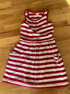 Girl's Hanna Andersson Sleeveless Striped Dress